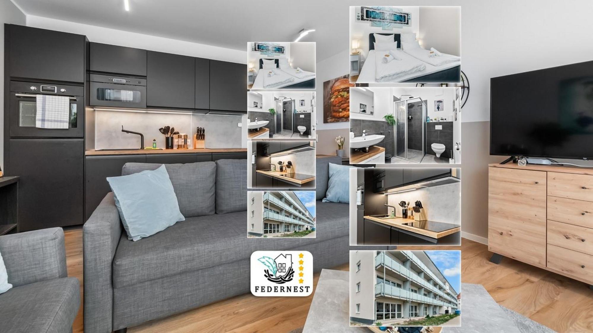 Апартаменти Design Luxus, Vollausstattung, Neubau, 30Min Hbf Leipzig 8, Naehe Flughfaen, Bmw, Dhl, Amazon Шкойдіц Екстер'єр фото